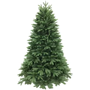 Albero di Natale 240 cm Verde PE PVC Effetto Realistico Base 157 cm