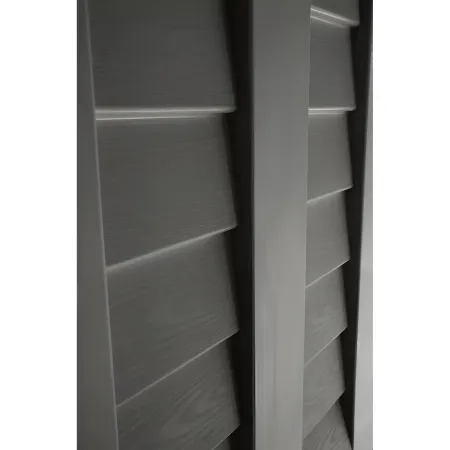 Casetta Attrezzi Plastica Antracite Antipioggia da Giardino 151x146 cm