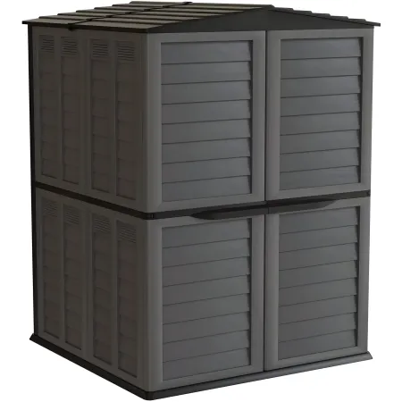 Casetta Attrezzi Giardino Plastica Antracite Impermeabile 151x208 cm