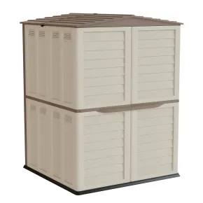 Casetta Attrezzi Plastica Beige Antipioggia da Giardino 151x146 cm