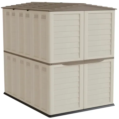Casetta Attrezzi Giardino Plastica Beige Impermeabile 151x208 cm