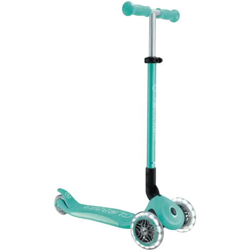 Monopattino per Bambini a 3 Ruote Verde Menta con Luci LED Regolabile