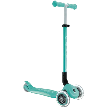 Monopattino per Bambini a 3 Ruote Verde Menta con Luci LED Regolabile