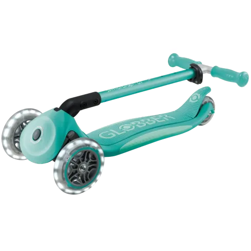 Monopattino per Bambini a 3 Ruote Verde Menta con Luci LED Regolabile