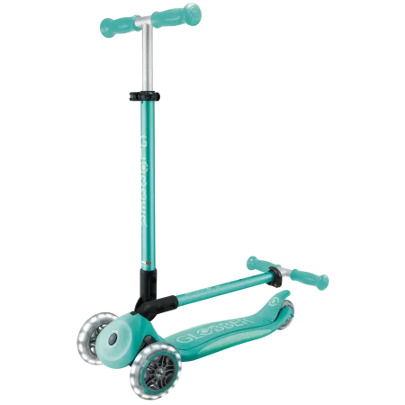 Monopattino per Bambini a 3 Ruote Verde Menta con Luci LED Regolabile