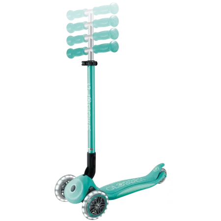 Monopattino per Bambini a 3 Ruote Verde Menta con Luci LED Regolabile