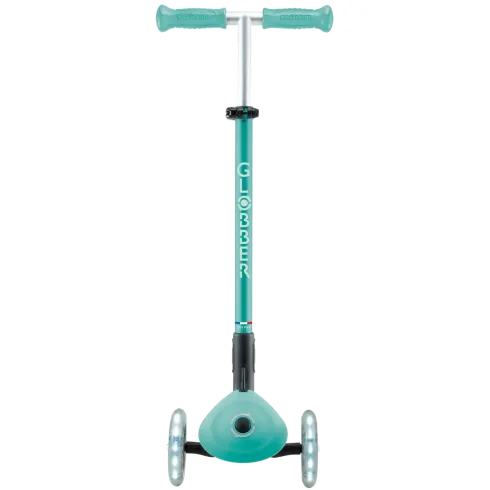 Monopattino per Bambini a 3 Ruote Verde Menta con Luci LED Regolabile