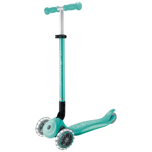 Monopattino per Bambini a 3 Ruote Verde Menta con Luci LED Regolabile