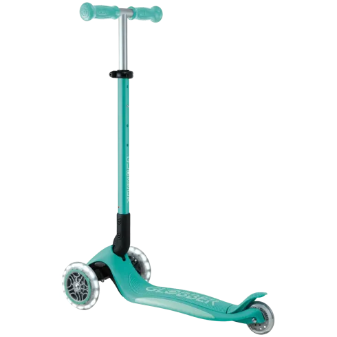 Monopattino per Bambini a 3 Ruote Verde Menta con Luci LED Regolabile