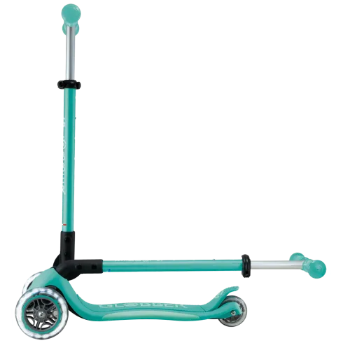 Monopattino per Bambini a 3 Ruote Verde Menta con Luci LED Regolabile