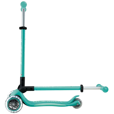 Monopattino per Bambini a 3 Ruote Verde Menta con Luci LED Regolabile