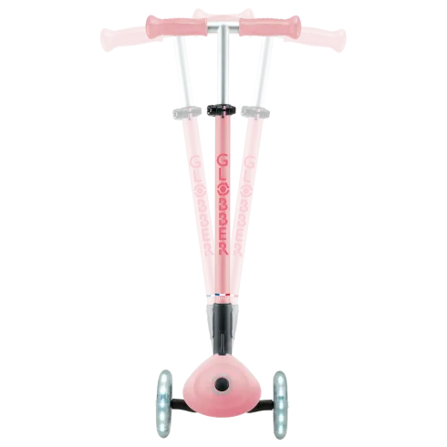 Monopattino per Bambini 3 Ruote Rosa Pastello con Luci LED Regolabile