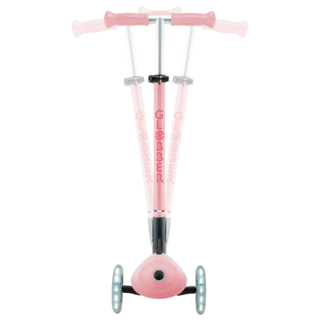 Monopattino per Bambini 3 Ruote Rosa Pastello con Luci LED Regolabile