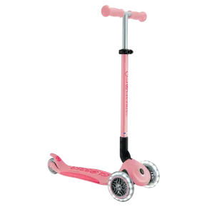 Monopattino per Bambini 3 Ruote Rosa Pastello con Luci LED Regolabile