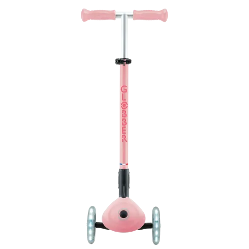 Monopattino per Bambini 3 Ruote Rosa Pastello con Luci LED Regolabile