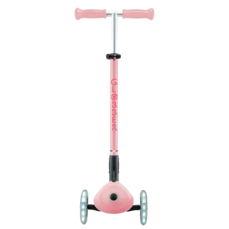 Monopattino per Bambini 3 Ruote Rosa Pastello con Luci LED Regolabile