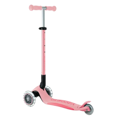 Monopattino per Bambini 3 Ruote Rosa Pastello con Luci LED Regolabile