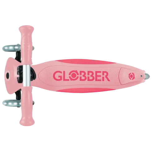 Monopattino per Bambini 3 Ruote Rosa Pastello con Luci LED Regolabile