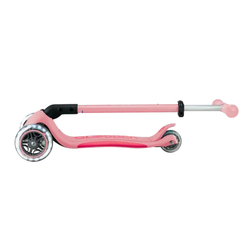 Monopattino per Bambini 3 Ruote Rosa Pastello con Luci LED Regolabile