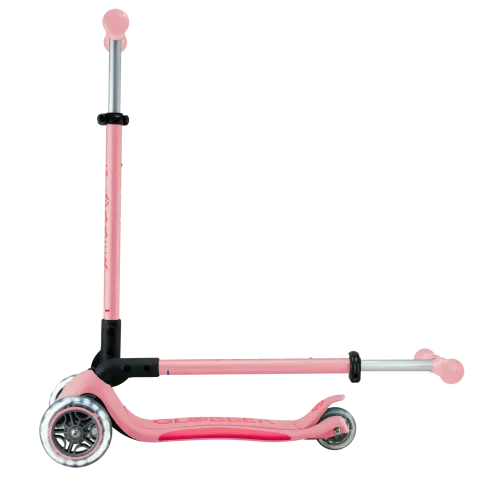 Monopattino per Bambini 3 Ruote Rosa Pastello con Luci LED Regolabile