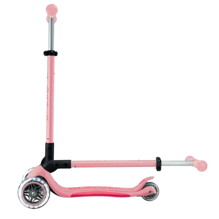 Monopattino per Bambini 3 Ruote Rosa Pastello con Luci LED Regolabile