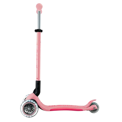 Monopattino per Bambini 3 Ruote Rosa Pastello con Luci LED Regolabile