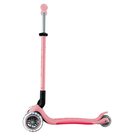 Monopattino per Bambini 3 Ruote Rosa Pastello con Luci LED Regolabile