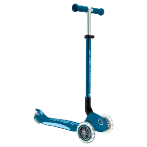 Monopattino per Bambini a 3 Ruote Blu Petrolio con Luci LED Regolabile