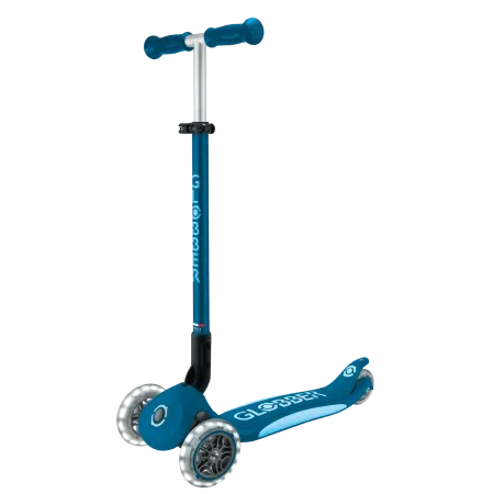 Monopattino per Bambini a 3 Ruote Blu Petrolio con Luci LED Regolabile