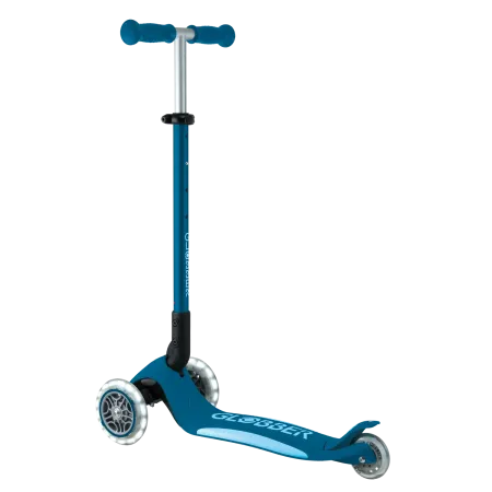 Monopattino per Bambini a 3 Ruote Blu Petrolio con Luci LED Regolabile