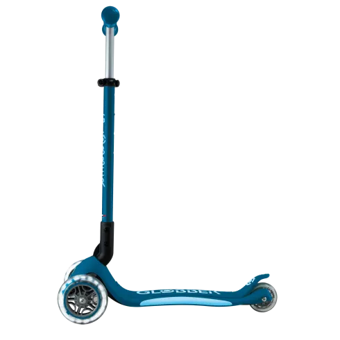 Monopattino per Bambini a 3 Ruote Blu Petrolio con Luci LED Regolabile