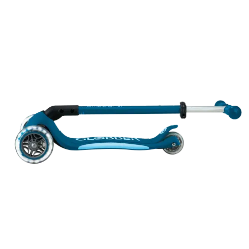 Monopattino per Bambini a 3 Ruote Blu Petrolio con Luci LED Regolabile