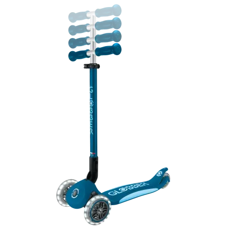 Monopattino per Bambini a 3 Ruote Blu Petrolio con Luci LED Regolabile