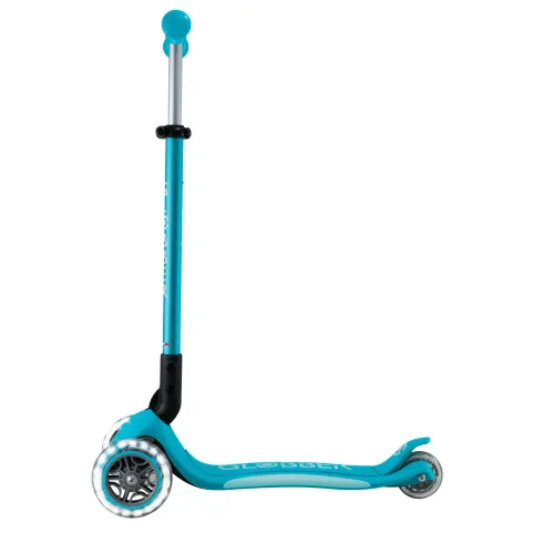 Monopattino per Bambini a 3 Ruote Blu Acqua con Luci LED Regolabile