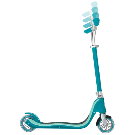Monopattino Regolabile Bambini 6+ a 2 Ruote 100 kg Verde Acqua Robusto