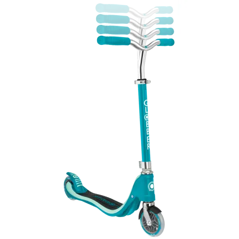Monopattino Regolabile Bambini 6+ a 2 Ruote 100 kg Verde Acqua Robusto