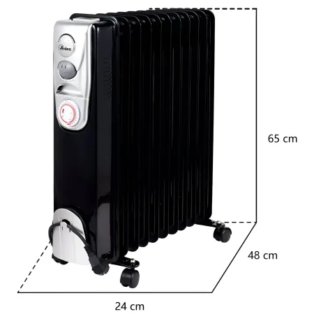 Termoradiatore Elettrico Ardes 11 Elementi 2500W con Termostato Nero
