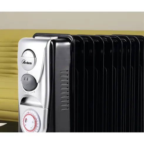 Termoradiatore Elettrico Ardes 11 Elementi 2500W con Termostato Nero