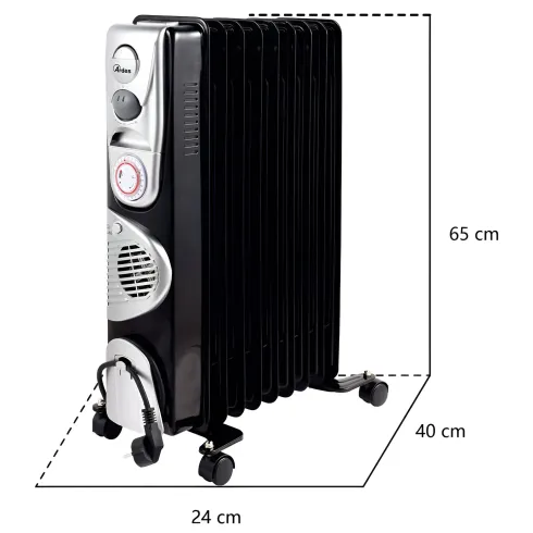 Termoradiatore Elettrico Ardes 9 Elementi 2000W con Termostato Nero