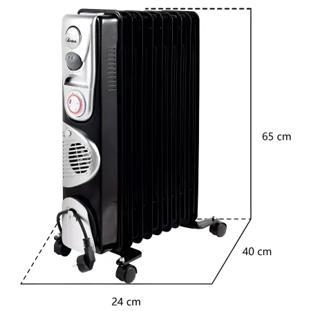 Termoradiatore Elettrico Ardes 9 Elementi 2000W con Termostato Nero