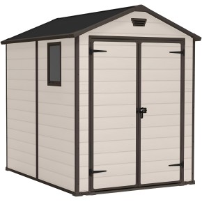 Keter Box Manor 185x236 per Esterno in Resina Capanno Porta Attrezzi Beige