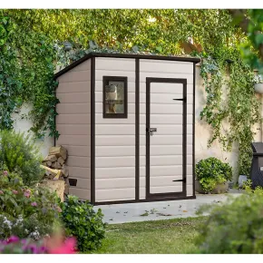 Keter Casetta Addossata in Resina PVC Box Armadio con Pavimento 2