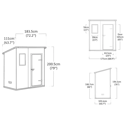 Keter Casetta Addossata Oakland in Resina PVC Box Armadio Giardino