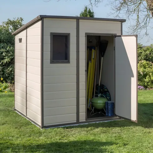 Keter Casetta Addossata Oakland in Resina PVC Box Armadio Giardino