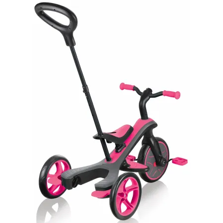 Triciclo Evolutivo per Bambini 4 in 1 Nero Rosa Neon Regolabile