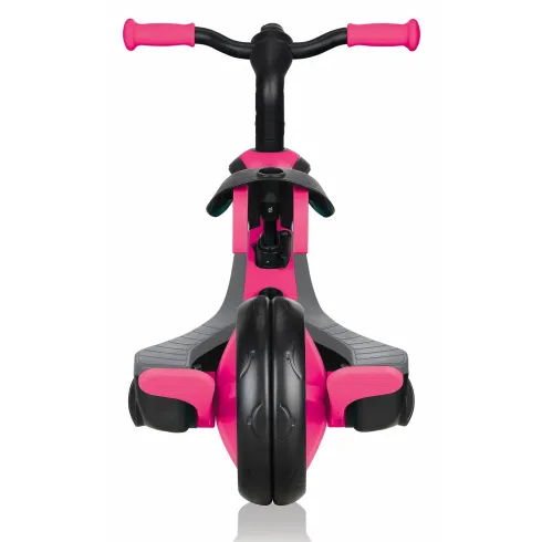 Triciclo Evolutivo per Bambini 4 in 1 Nero Rosa Neon Regolabile