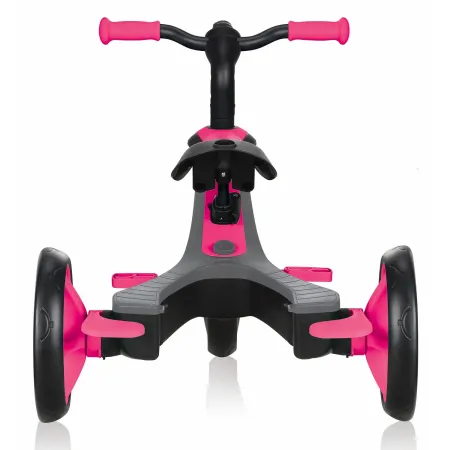 Triciclo Evolutivo per Bambini 4 in 1 Nero Rosa Neon Regolabile