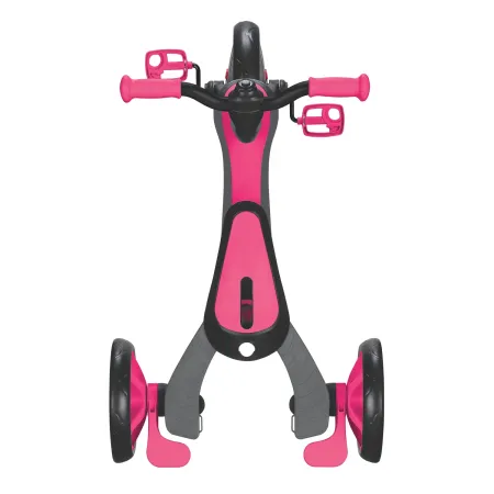 Triciclo Evolutivo per Bambini 4 in 1 Nero Rosa Neon Regolabile
