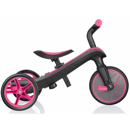Triciclo Evolutivo per Bambini 4 in 1 Nero Rosa Neon Regolabile