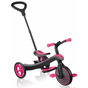Triciclo Evolutivo per Bambini 4 in 1 Nero Rosa Neon Regolabile 2
